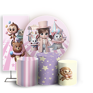 KIT Redondo Trio e Faixa - Circo - Sublimado 3D