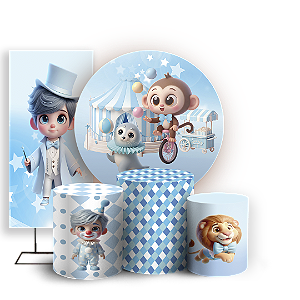 KIT Redondo Trio e Faixa - Circo - Sublimado 3D