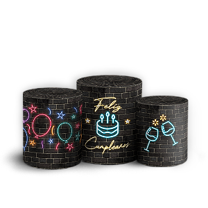 Trio Cilindro - Feliz Cumpleaños ES - Sublimado 3D