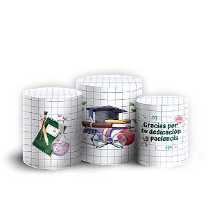 Trio Cilindro - Dia del Maestro ES - Sublimado 3D