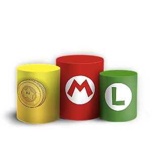 Trio Cilindro - Super Mario - Sublimado 3D