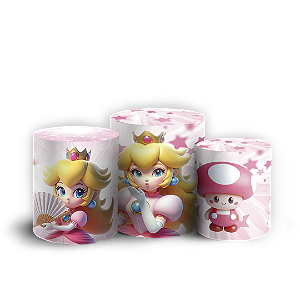 Trio Cilindro - Princesa Peach Super Mario - Sublimado 3D