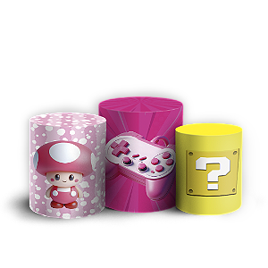 Trio Cilindro - Princesa Peach Super Mario - Sublimado 3D