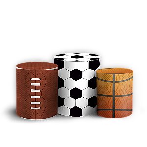 Trio Cilindro - Esportes Futebol Volei Basquete - Sublimado 3D