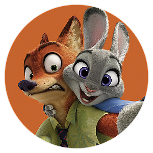 Painel Redondo - Zootopia - Sublimado 3D