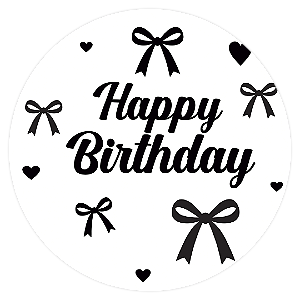 Painel Redondo - Happy Birthday - Sublimado 3D