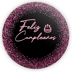 Painel Redondo - Feliz Cumpleaños ES - Sublimado 3D