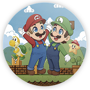 Painel Redondo - Super Mario - Sublimado 3D