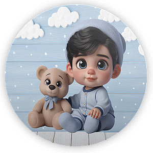 Painel Redondo - Oh Baby - Sublimado 3D
