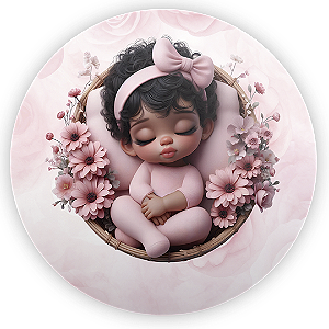 Painel Redondo - Oh Baby - Sublimado 3D