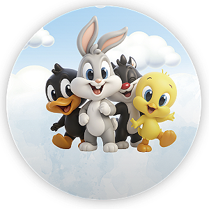 Painel Redondo - Looney Tunes - Sublimado 3D