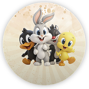 Painel Redondo - Looney Tunes - Sublimado 3D