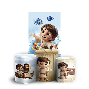 Faixa Lateral e Trio Cilindro Sublimado 3D Vest Facil - Tu Es Pedro