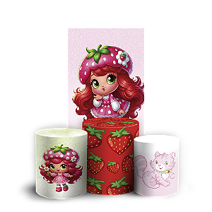 Faixa Lateral e Trio Cilindro Sublimado 3D Vest Facil - Moranguinho