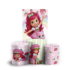 Faixa Lateral e Trio Cilindro Sublimado 3D Vest Facil - Moranguinho