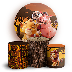 KIT Redondo e Trio - O Rei Leão - Sublimado 3D