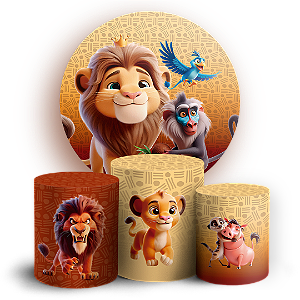 KIT Redondo e Trio - O Rei Leão - Sublimado 3D
