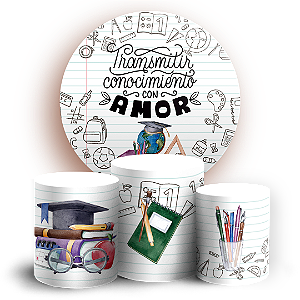 KIT Redondo e Trio - Dia del Maestro ES - Sublimado 3D