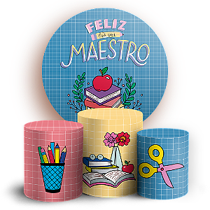 KIT Redondo e Trio - Dia del Maestro ES - Sublimado 3D