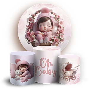 KIT Redondo e Trio - Oh Baby - Sublimado 3D