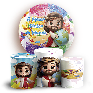 KIT Redondo e Trio - O Maior Pintor Do Mundo - Sublimado 3D