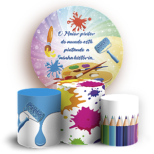 KIT Redondo e Trio - O Maior Pintor Do Mundo - Sublimado 3D