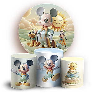 KIT Redondo e Trio - Mickey - Sublimado 3D
