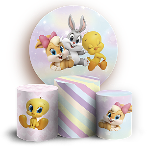 KIT Redondo e Trio - Looney Tunes - Sublimado 3D