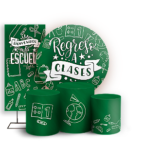 KIT Redondo Trio e Faixa - Vuelta a Clases ES - Sublimado 3D