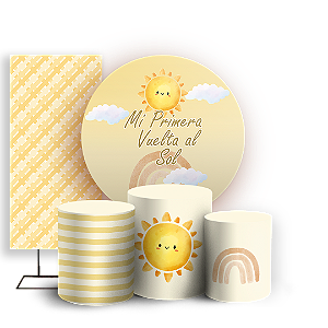 KIT Redondo Trio e Faixa - Mi Primera Vuelta al Sol ES - Sublimado 3D