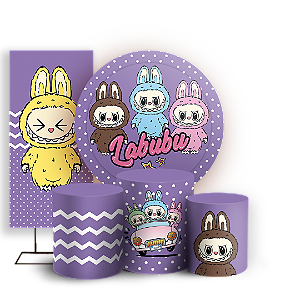 KIT Redondo Trio e Faixa - Labubu - Sublimado 3D