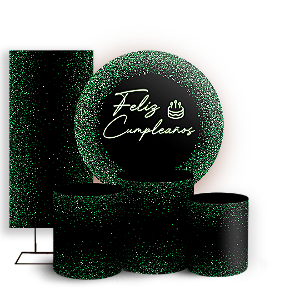 KIT Redondo Trio e Faixa - Feliz Cumpleaños ES - Sublimado 3D