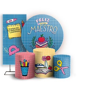 KIT Redondo Trio e Faixa - Dia del Maestro ES - Sublimado 3D