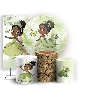 KIT Redondo Trio e Faixa - Princesa Tiana - Sublimado 3D