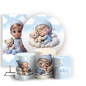 KIT Redondo Trio e Faixa - Oh Baby - Sublimado 3D