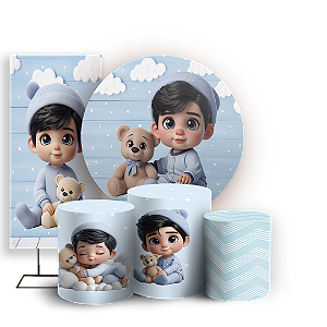 KIT Redondo Trio e Faixa - Oh Baby - Sublimado 3D