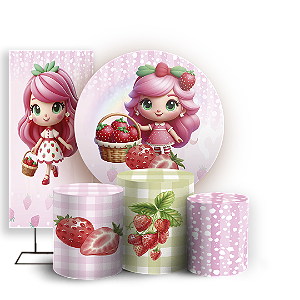 KIT Redondo Trio e Faixa - Moranguinho - Sublimado 3D