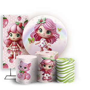 KIT Redondo Trio e Faixa - Moranguinho - Sublimado 3D