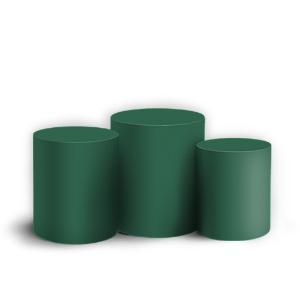 Trio Cilindro - Cor Lisa Verde 27h 34v - Sublimado 3D