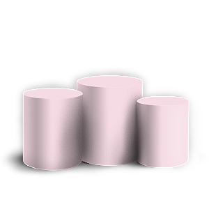 Trio Cilindro - Cor Lisa Rosa 1h 20v - Sublimado 3D