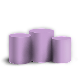 Trio Cilindro - Cor Lisa Lilas 27h 24v - Sublimado 3D