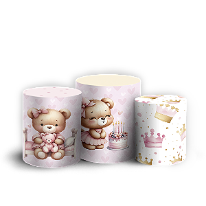 Trio Cilindro - Ursinha - Sublimado 3D