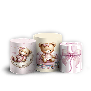 Trio Cilindro - Ursinha - Sublimado 3D