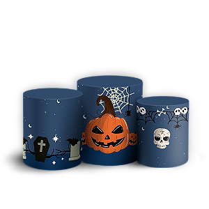 Trio Cilindro - Dia das Bruxas Halloween - Sublimado 3D