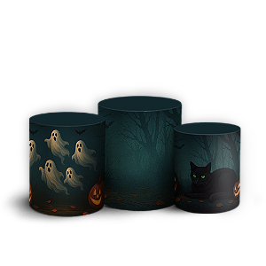 Trio Cilindro - Dia Das Bruxas Halloween - Sublimado 3D