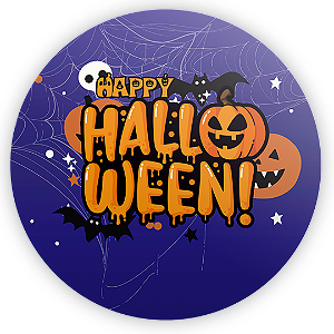 Painel Redondo - Dia das Bruxas Halloween - Sublimado 3D