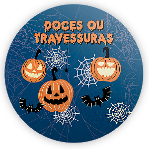 Painel Redondo - Dia das Bruxas Halloween - Sublimado 3D