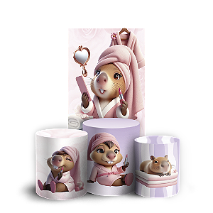 Faixa Lateral e Trio Cilindro Sublimado 3D Vest Facil - Capivara