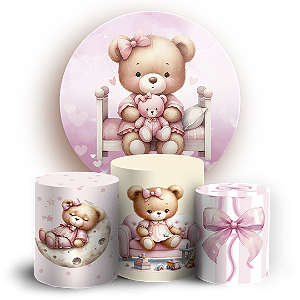 KIT Redondo e Trio - Ursinha - Sublimado 3D