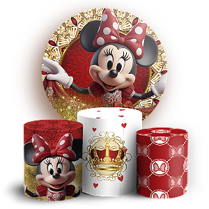 KIT Redondo e Trio - Minnie - Sublimado 3D